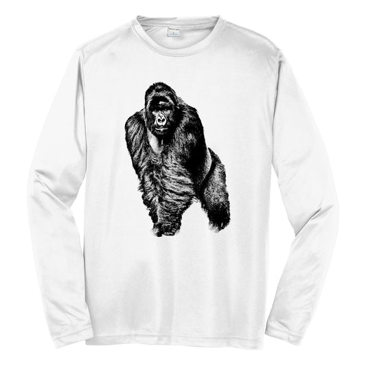 Silverback White Long Sleeve DriFit | Dian Fossey Gorilla Fund