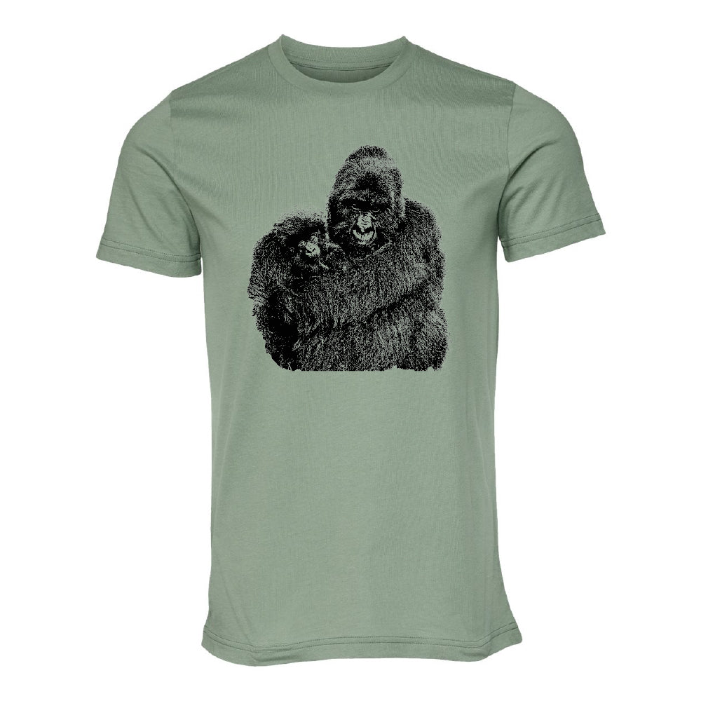2023 World Gorilla Day T-Shirts - Mother and infant gorilla (Unisex)